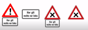قاعدة اليمين قبل اليسار Rechts vor Links