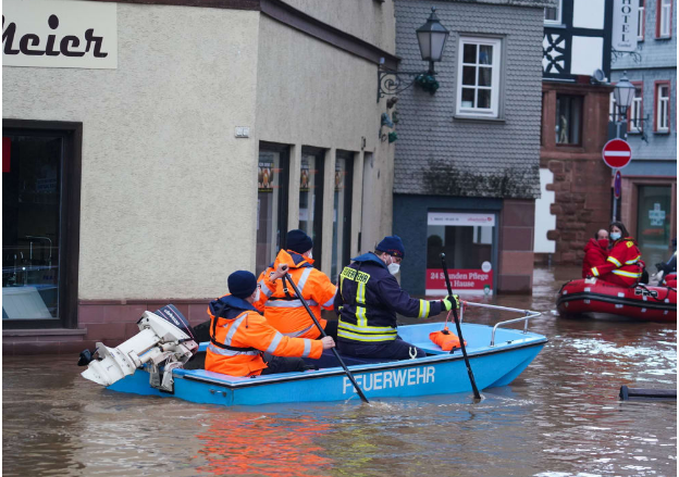 فيضانات في جنوب ألمانيا 